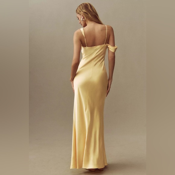 Reformation Ronda Asymmetrical Cowl-Neck Silk Maxi Dress - Picture 2 of 4